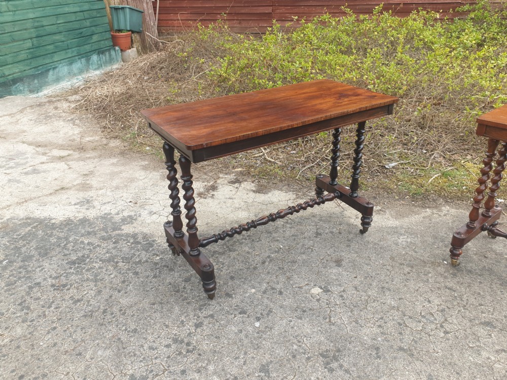 Matched pair of Mid 19th century rosewood side table  View II