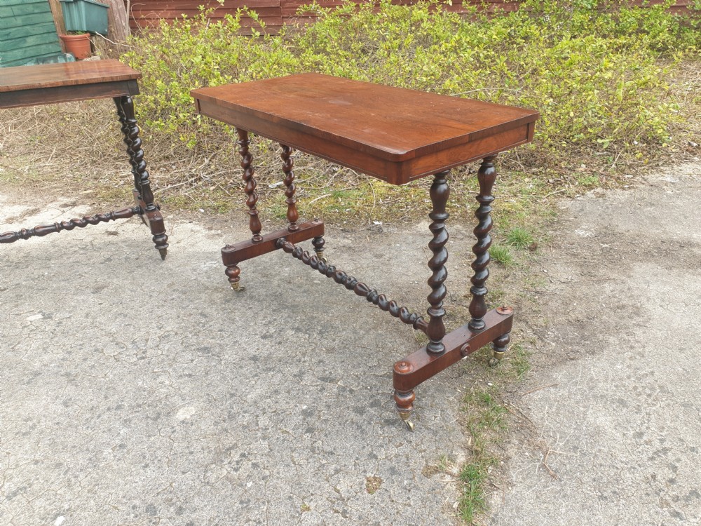 Matched pair of Mid 19th century rosewood side table  View III