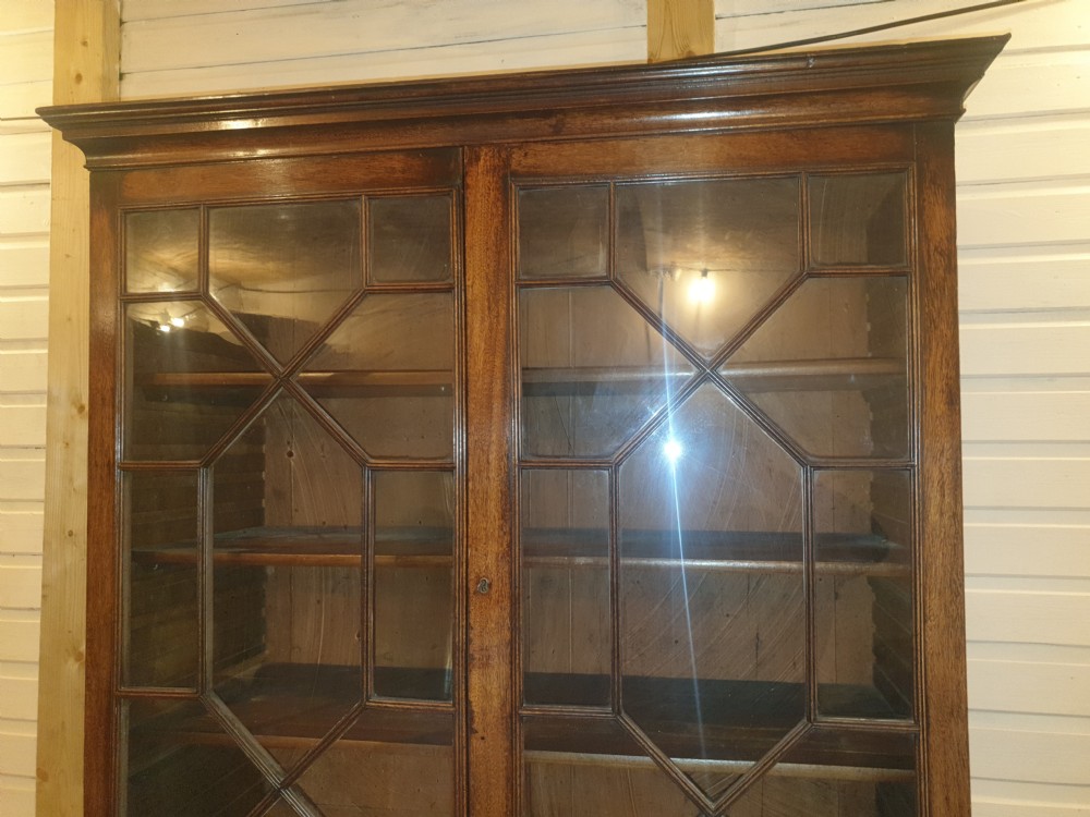 Late Georgian mahogany secretaire bookcase.  View IV