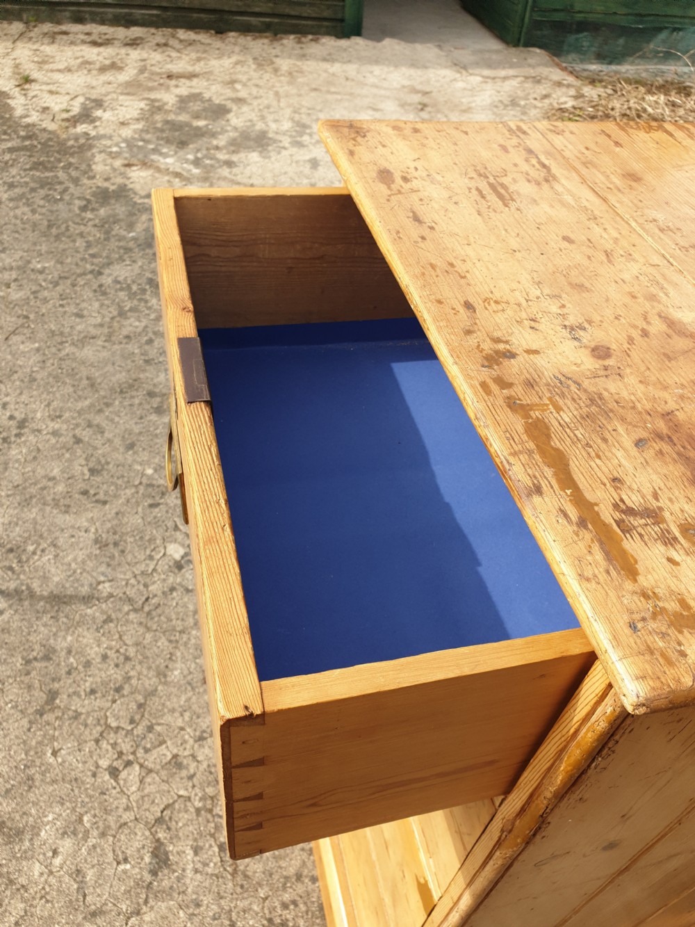Large Victorian pine office chest View IV