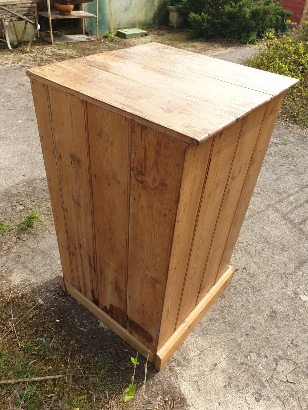 Large Victorian pine office chest View VI