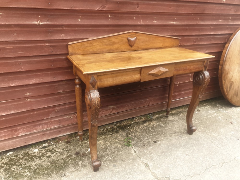 19th century oak hall table  View II