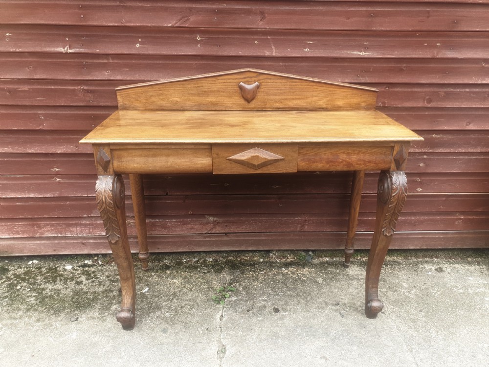 19th century oak hall table  View III