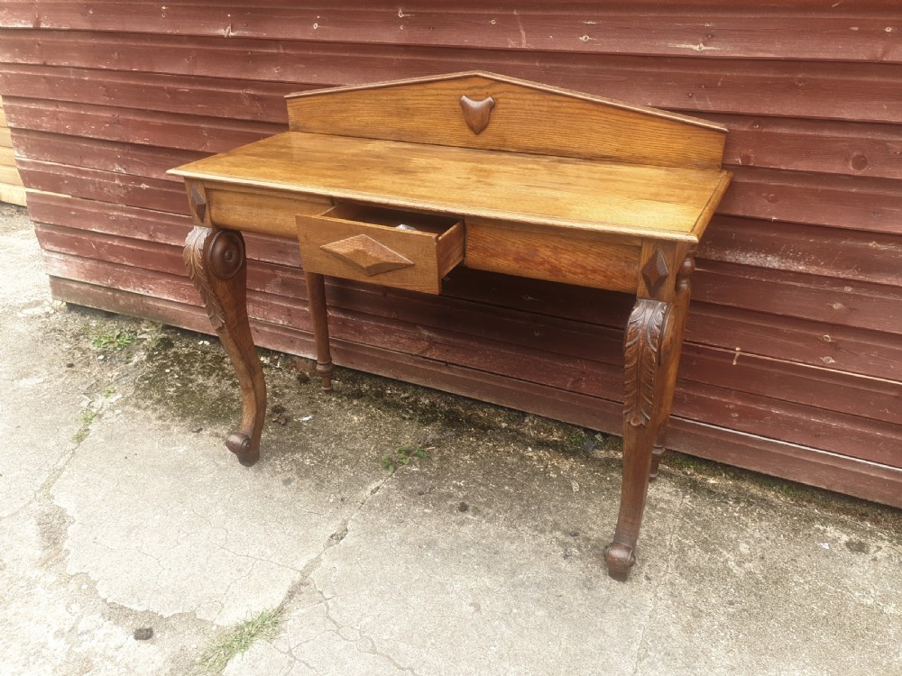 19th century oak hall table  View IV