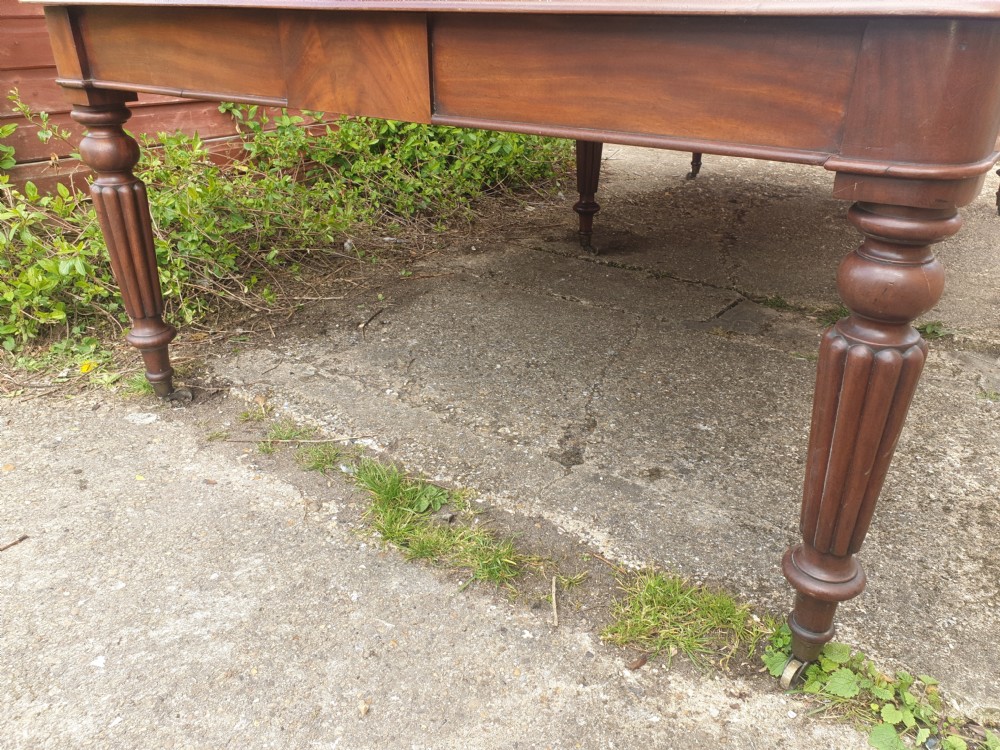 Gillows style mahogany extending dining table.  View VI