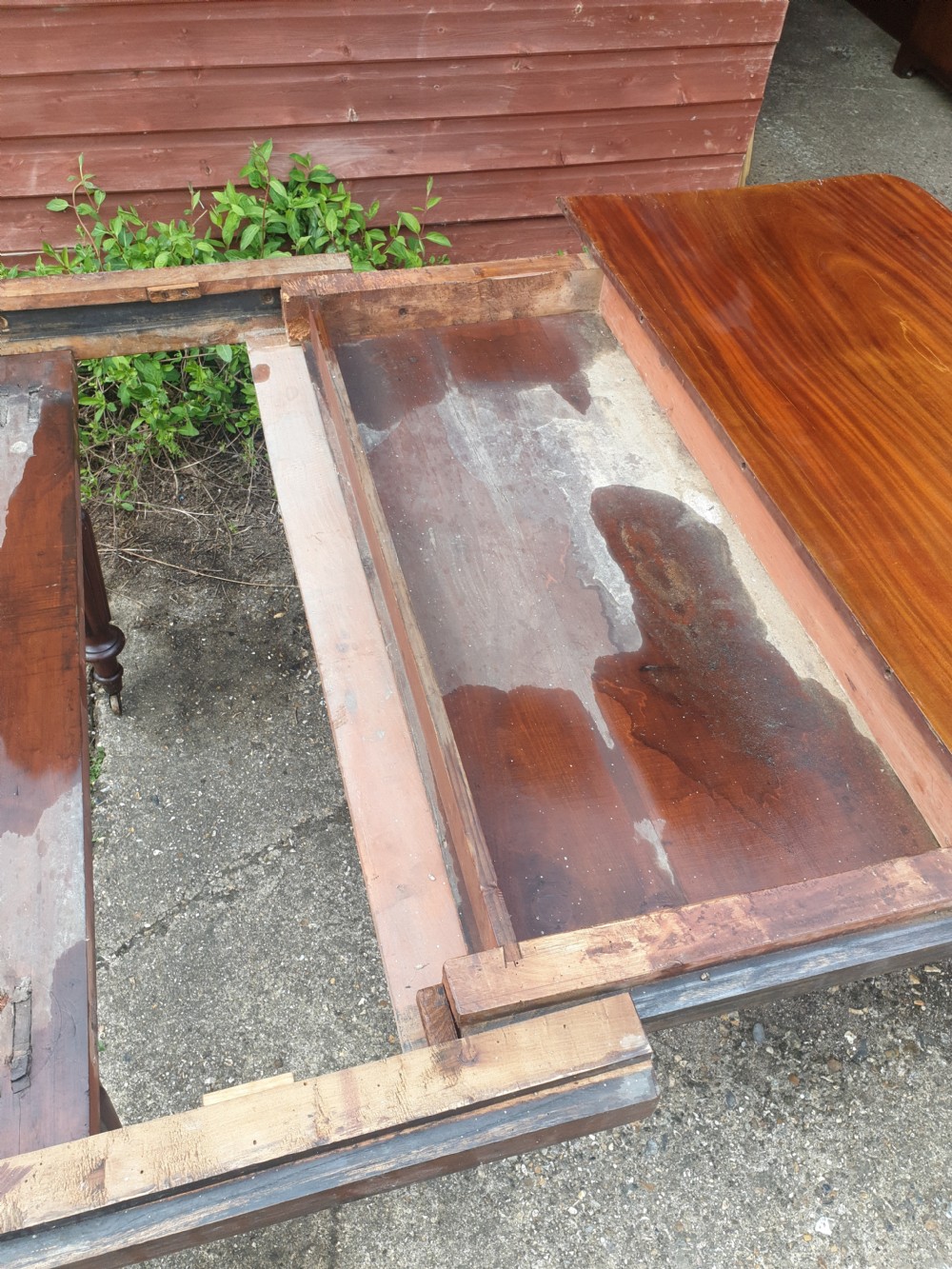 Gillows style mahogany extending dining table.  View X