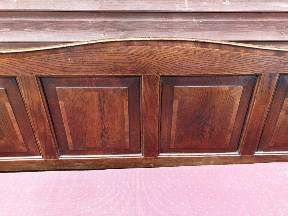 Georgian oak night watchmens hall porters settle.  View VI