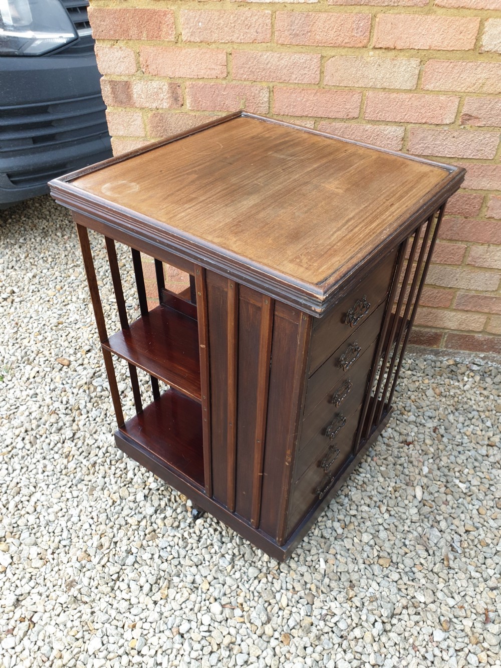 Edwardian revolving bookcase  View III