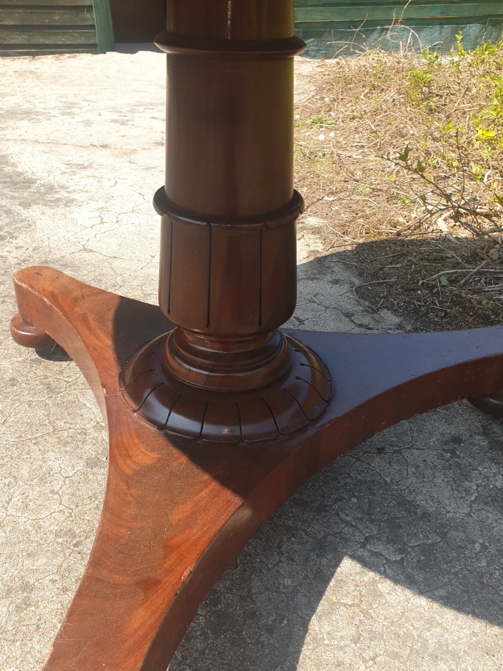 Regency mahogany and banded tip top pedestal table  View IV