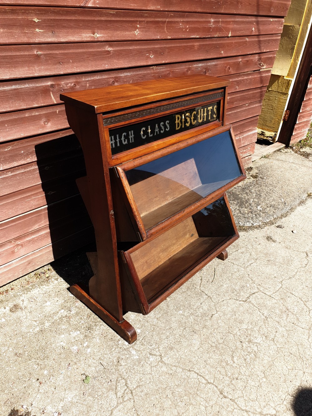 Edwardian biscuit shop cabinet  View II