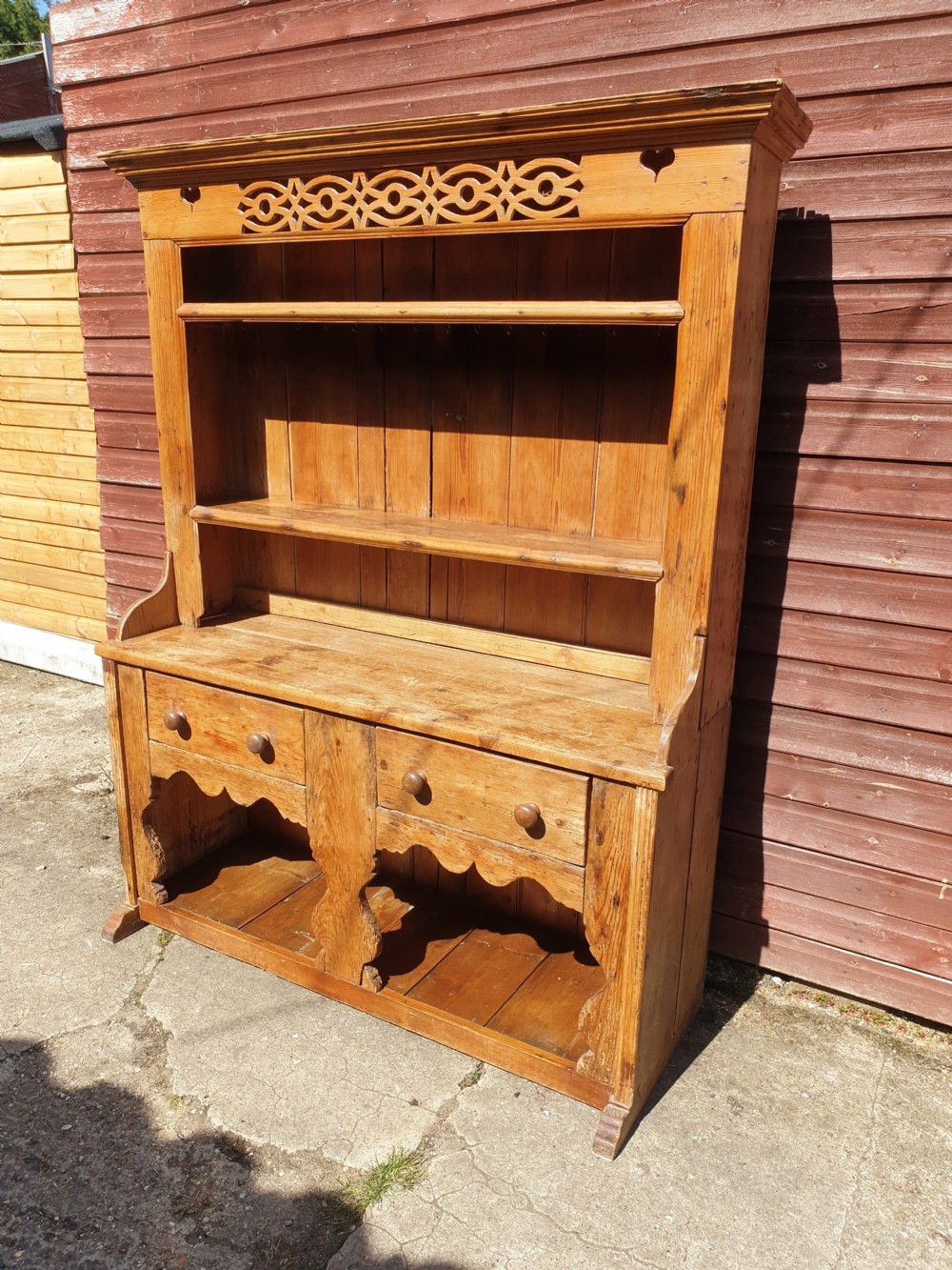Irish 2 part pine dresser.  View II
