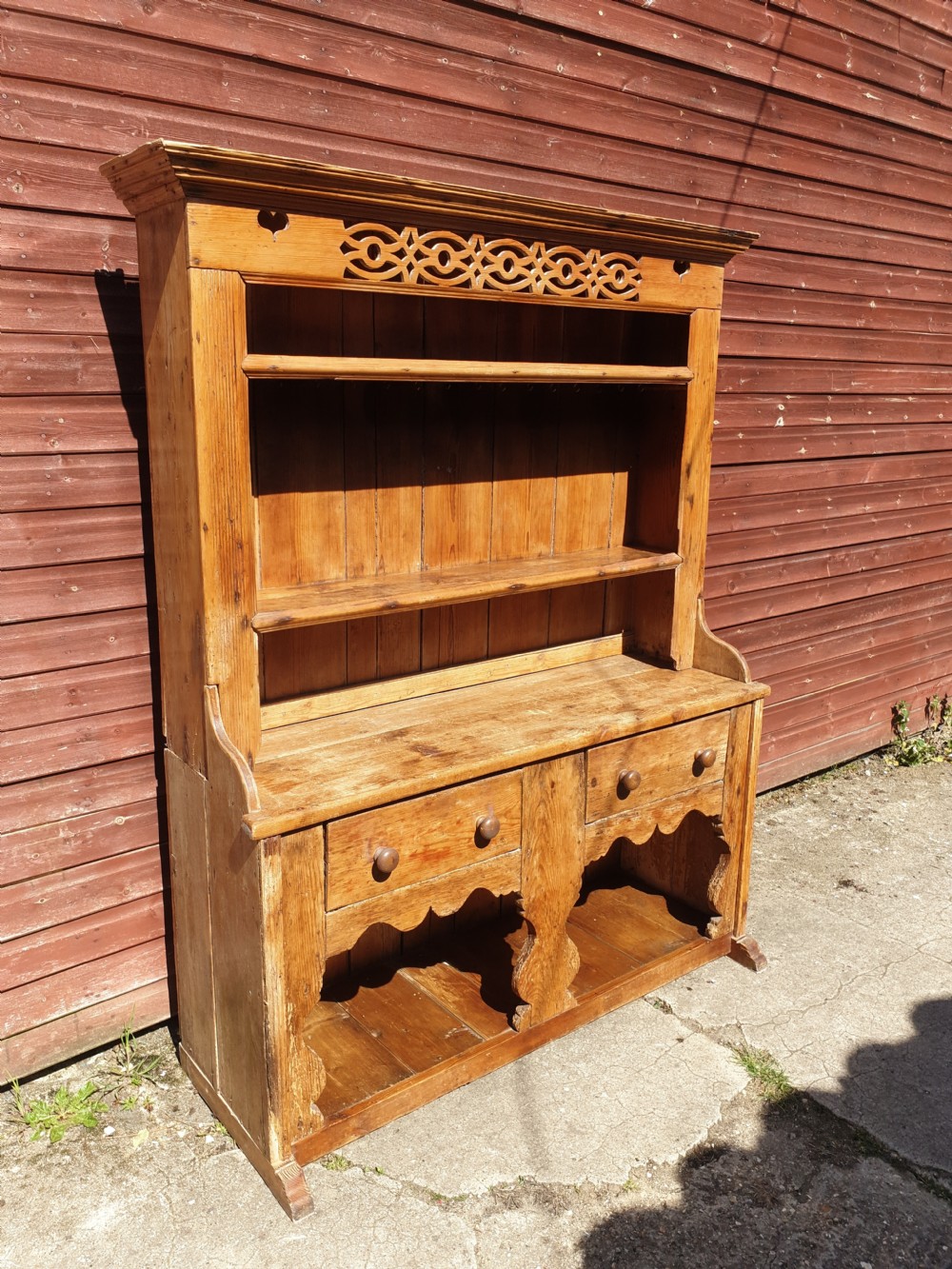 Irish 2 part pine dresser.  View III