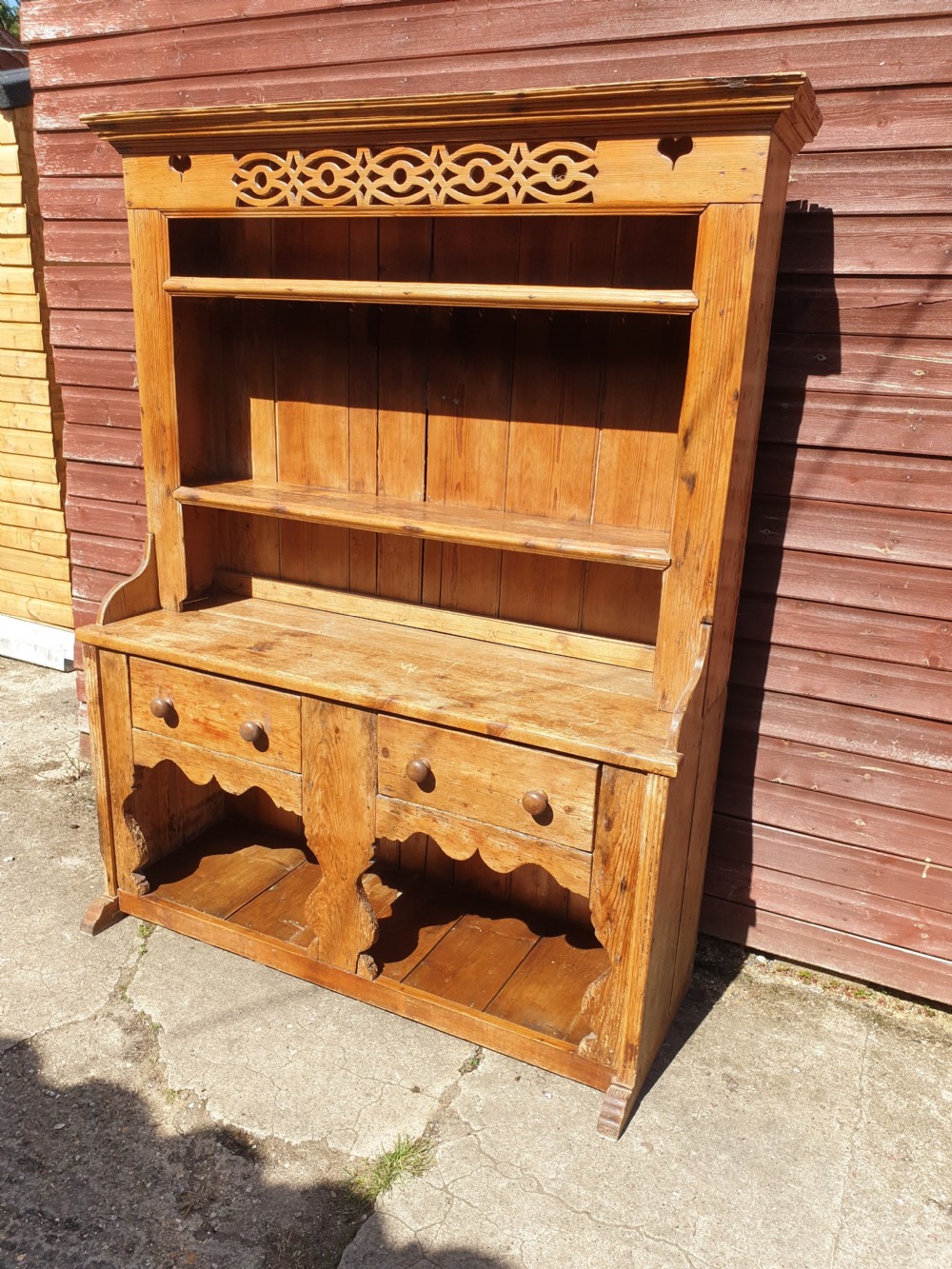 Irish 2 part pine dresser.  View IV