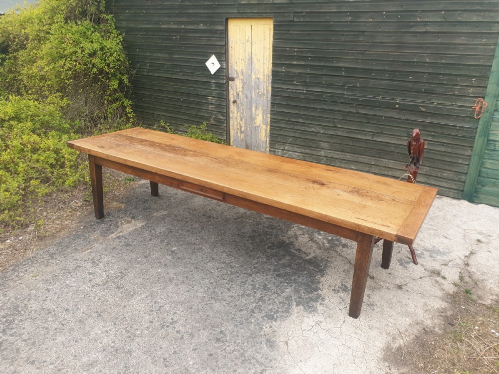 Large oak farmhouse kitchen dining table  View IX