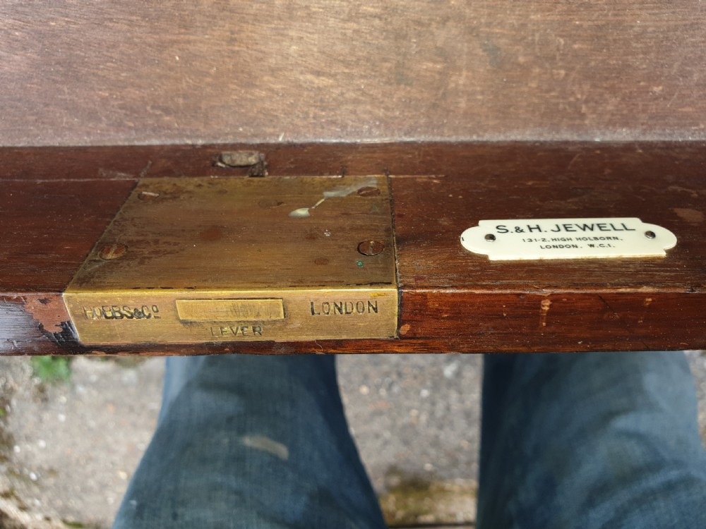 Mahogany panelled kneehole pedestal desk.  View VII