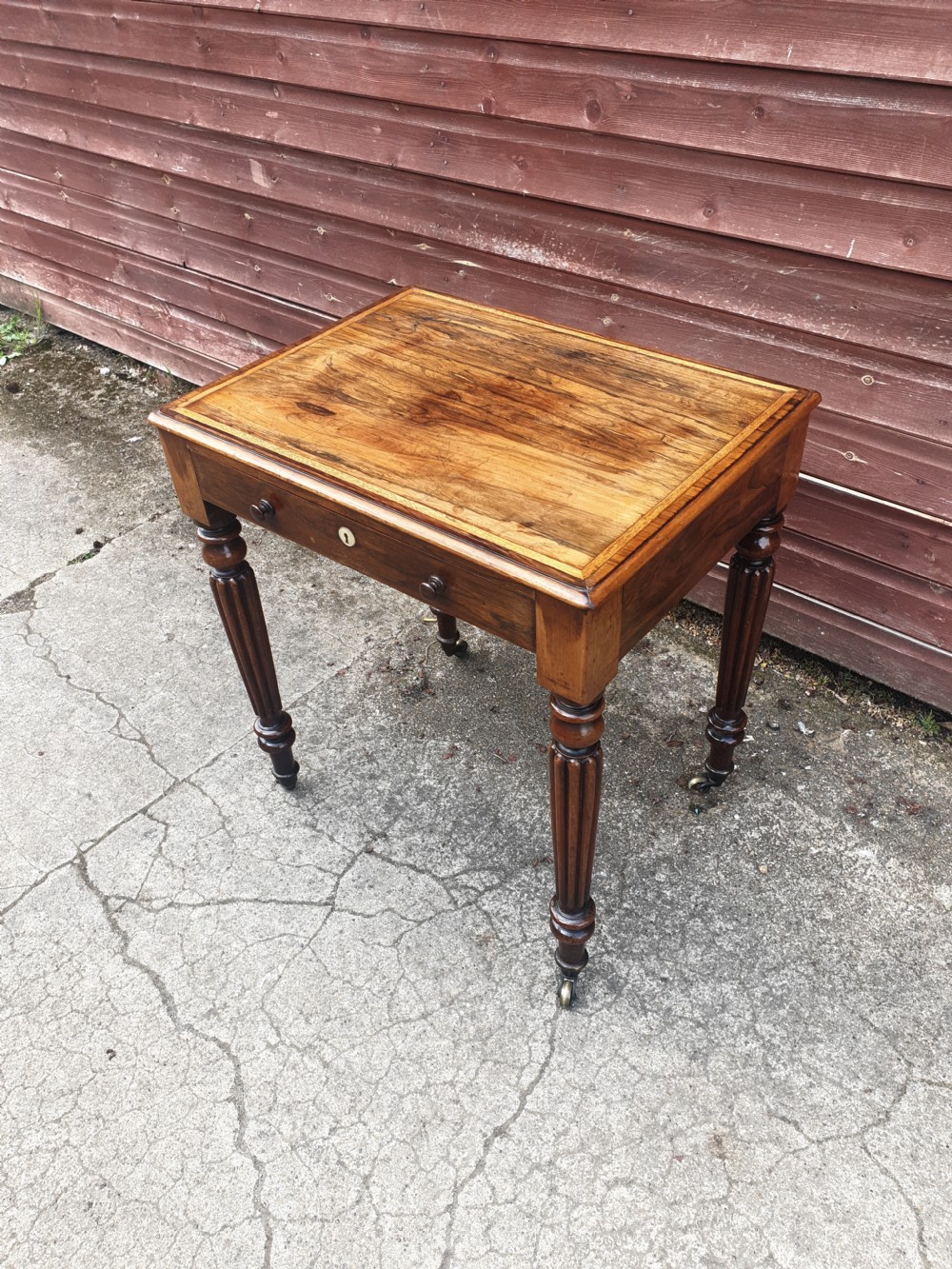 Early Victorian Inlaid Rosewood side table in the Gillows manner. View III