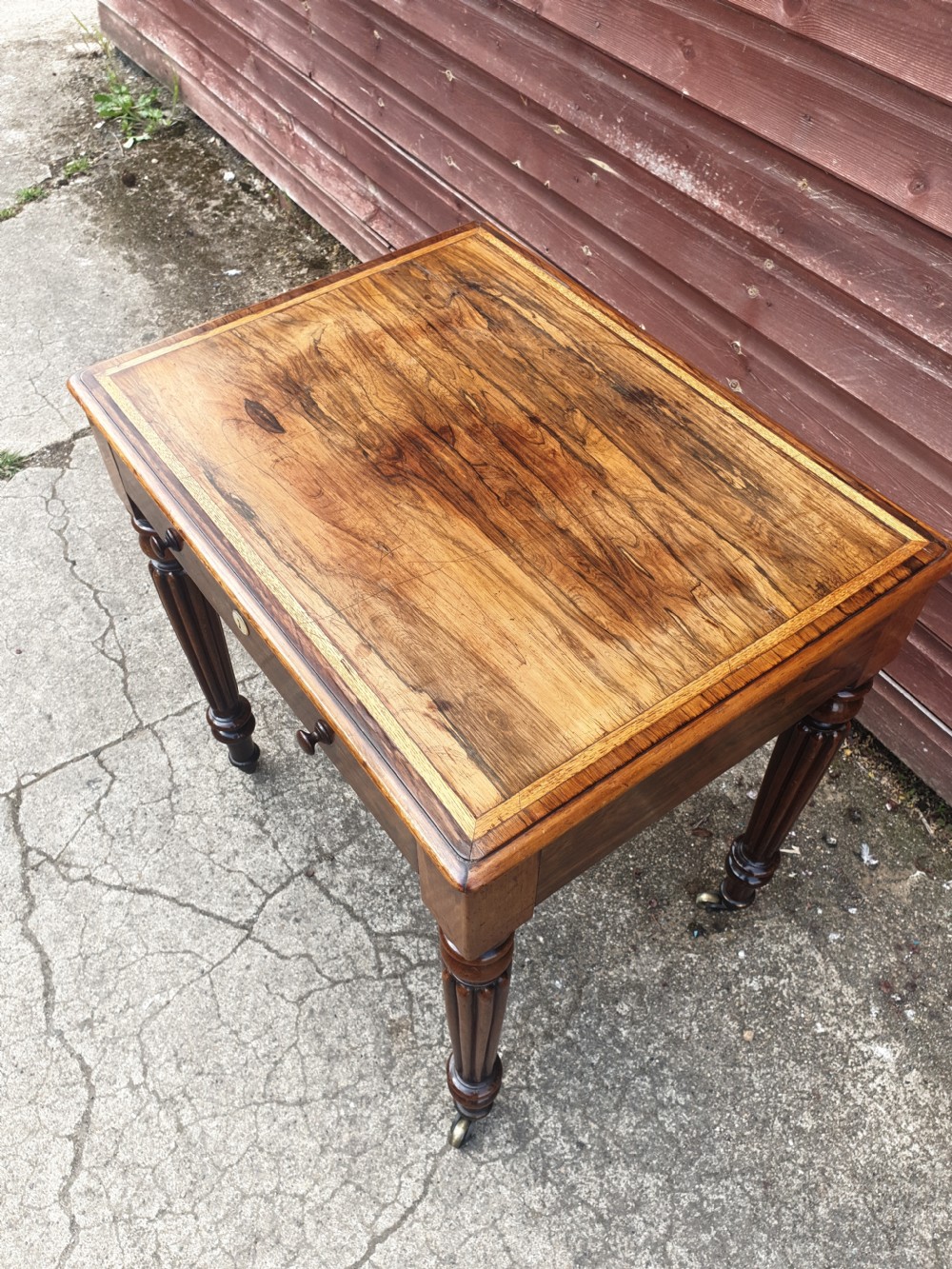Early Victorian Inlaid Rosewood side table in the Gillows manner. View V