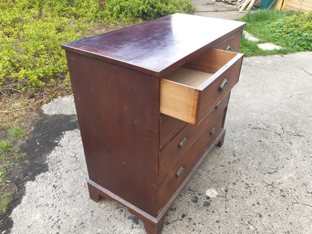 Regency mahogany chest with cross banded top View IV