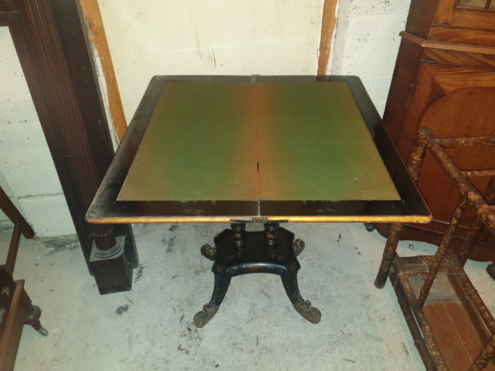 Oriental lacquered games table. View IV