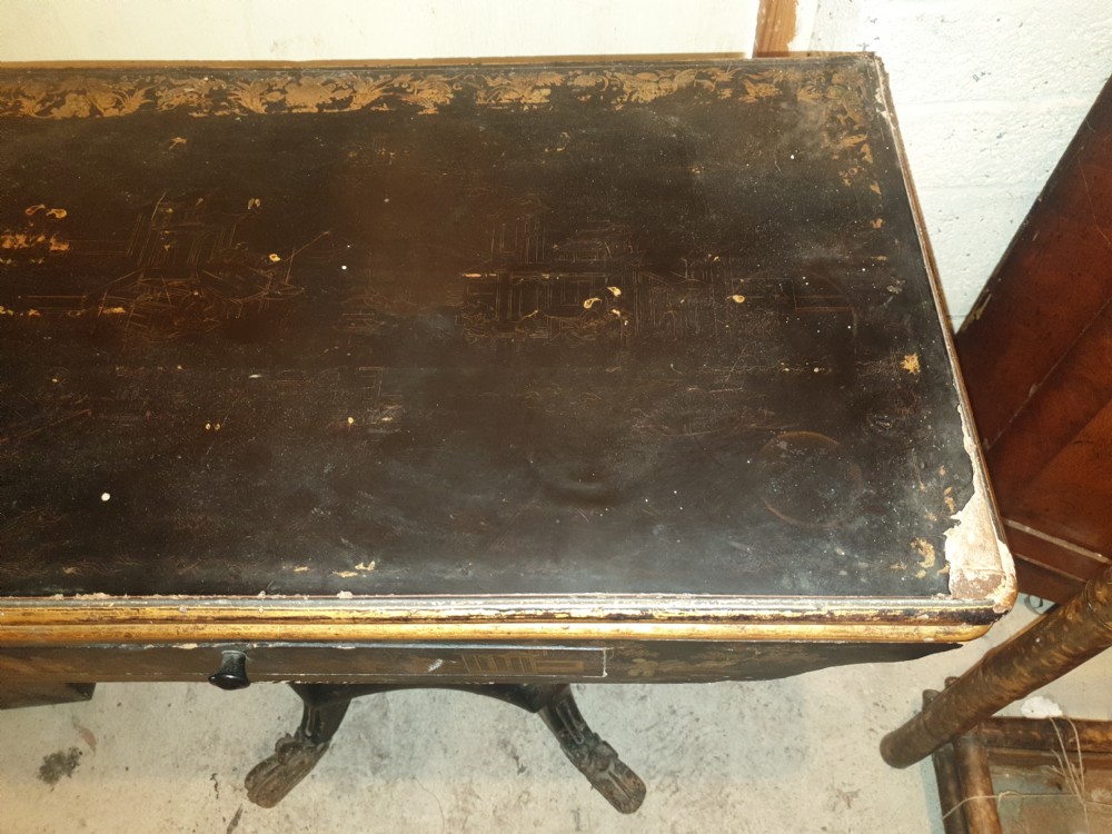 Oriental lacquered games table. View V