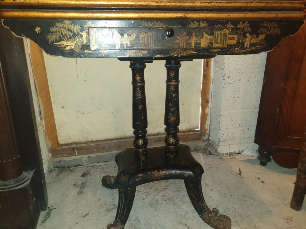 Oriental lacquered games table. View VI