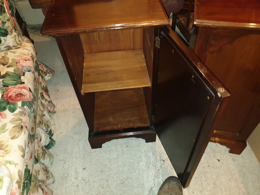 Pair of very similar mahogany bedside cabinets  View VI