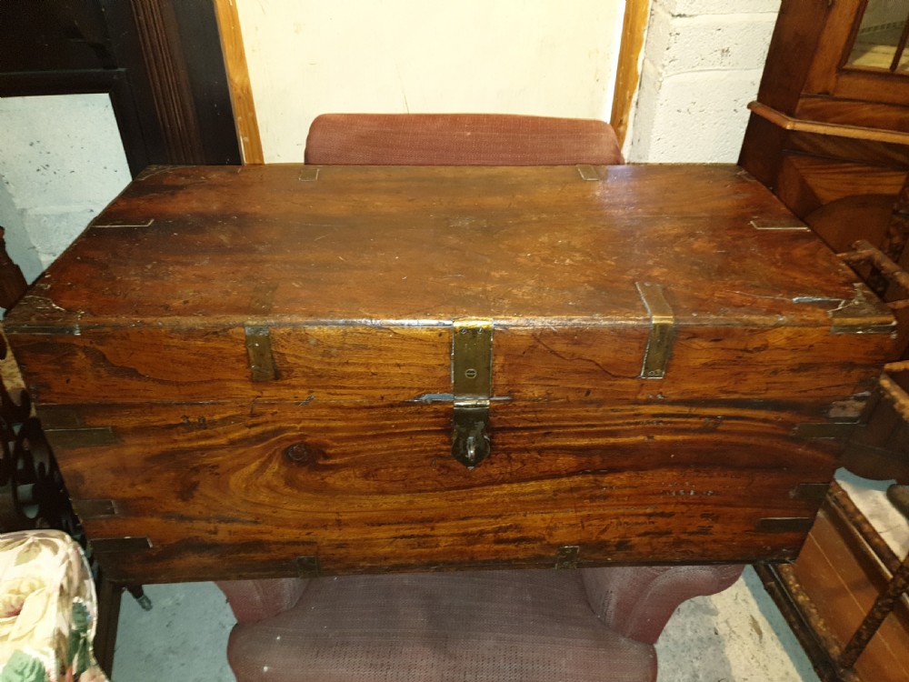 19th century  camphor wood travelling trunk. View VIII