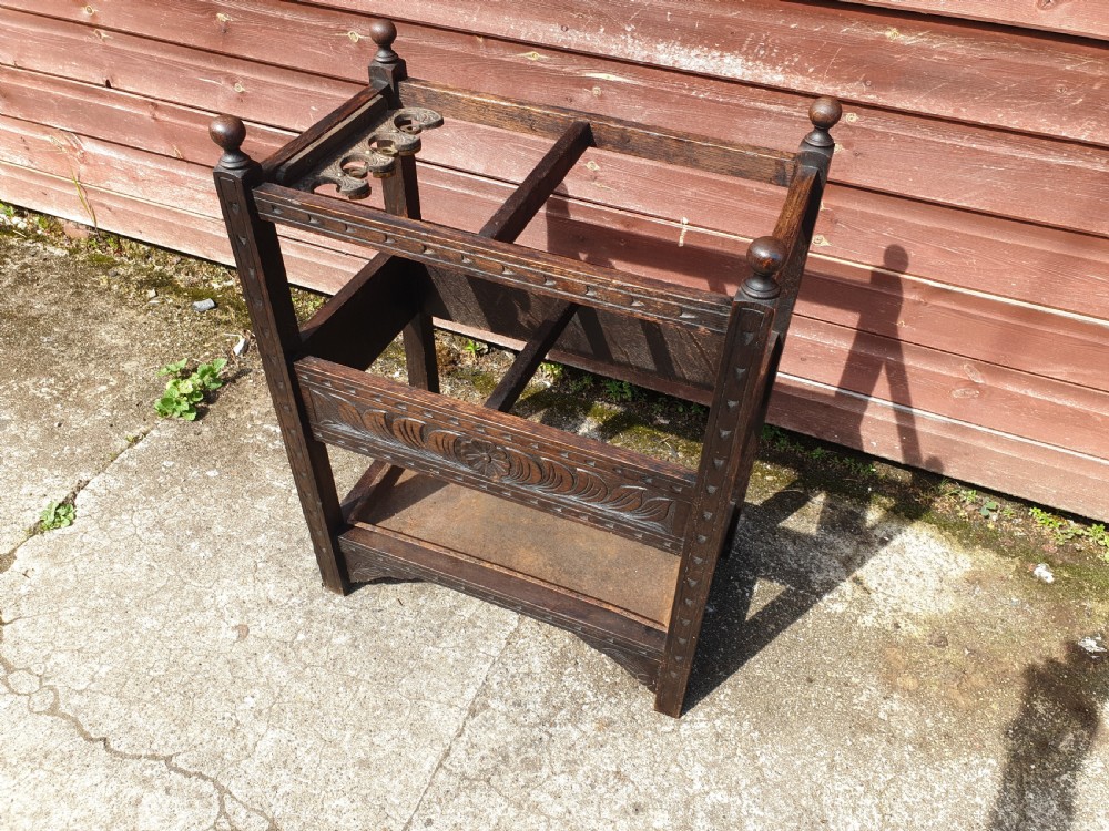 Late Victorian stick and umbrella hall stand.  View II