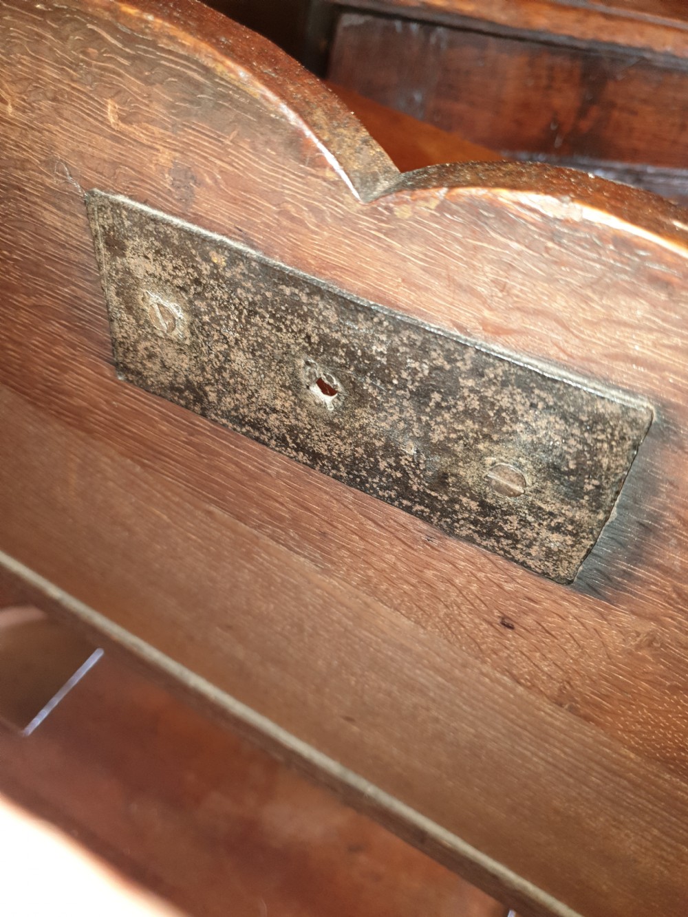 Oak Arts and crafts umbrella hall stand  View VI
