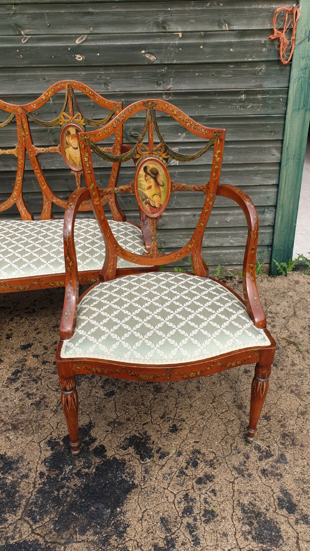 Good quality painted satinwood suite. View VII