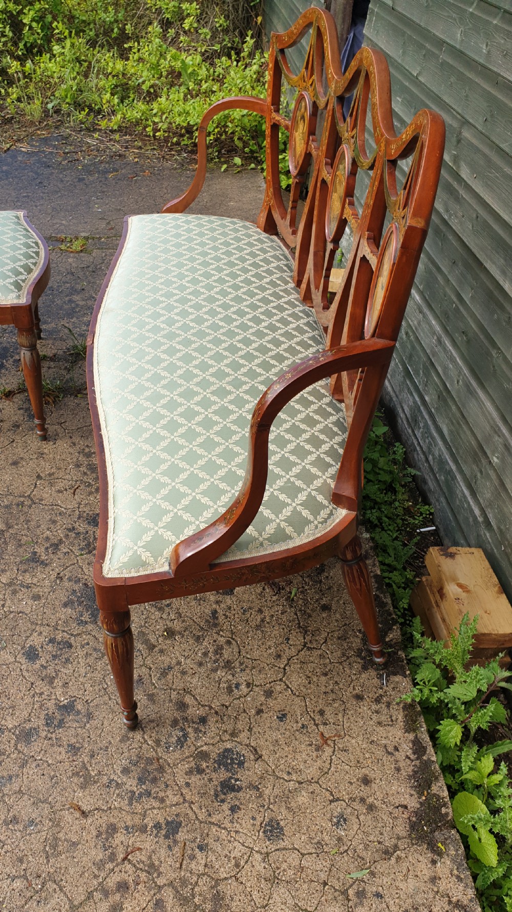 Good quality painted satinwood suite. View XII