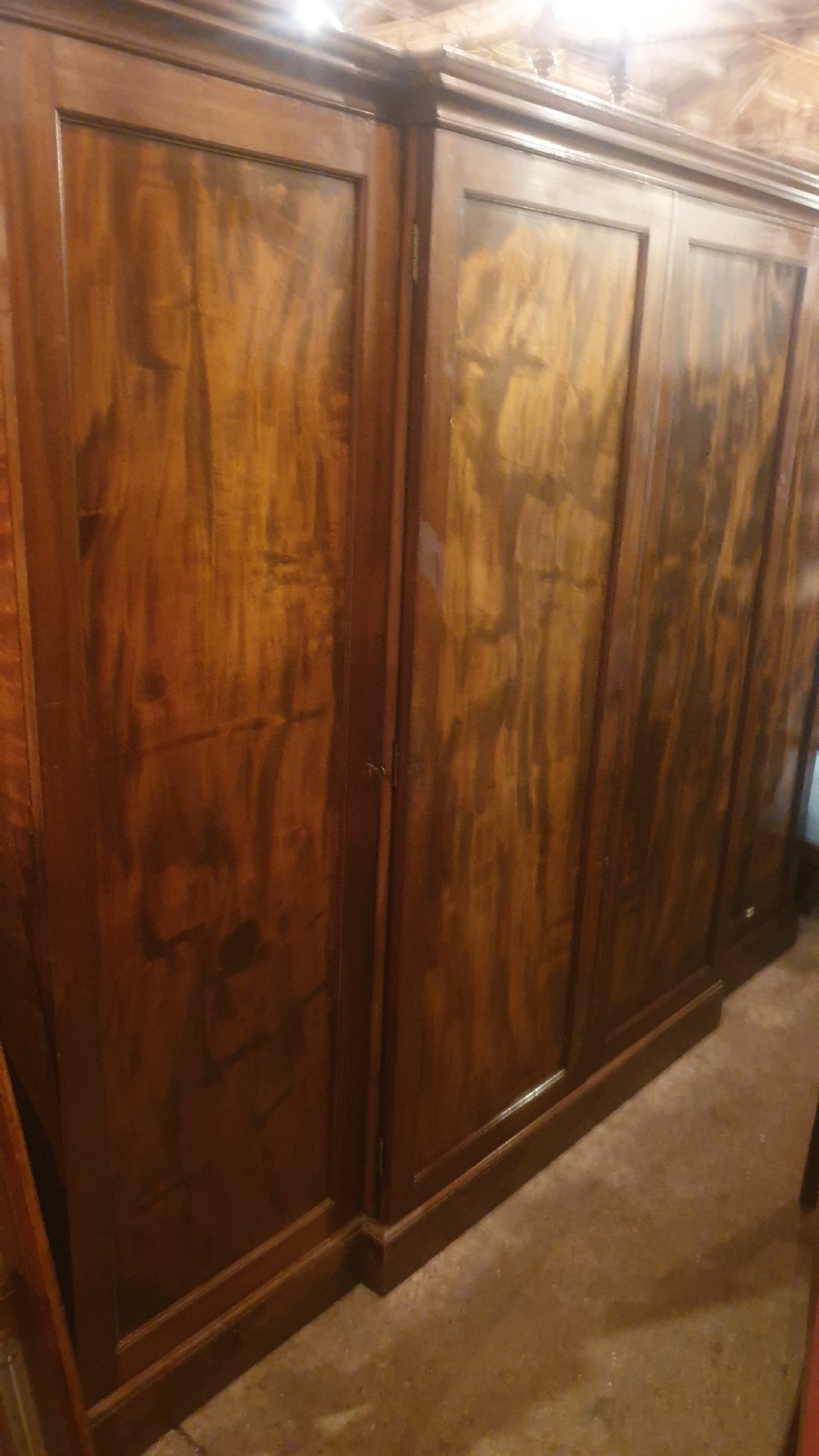 Early Victorian 4 door mahogany wardrobe(Height 6 foot) View III