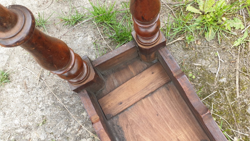 Mid 19th century mahogany hall bench.  View III