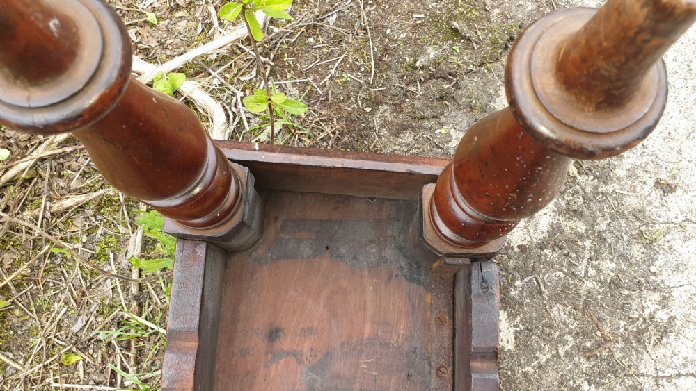 Mid 19th century mahogany hall bench.  View IV
