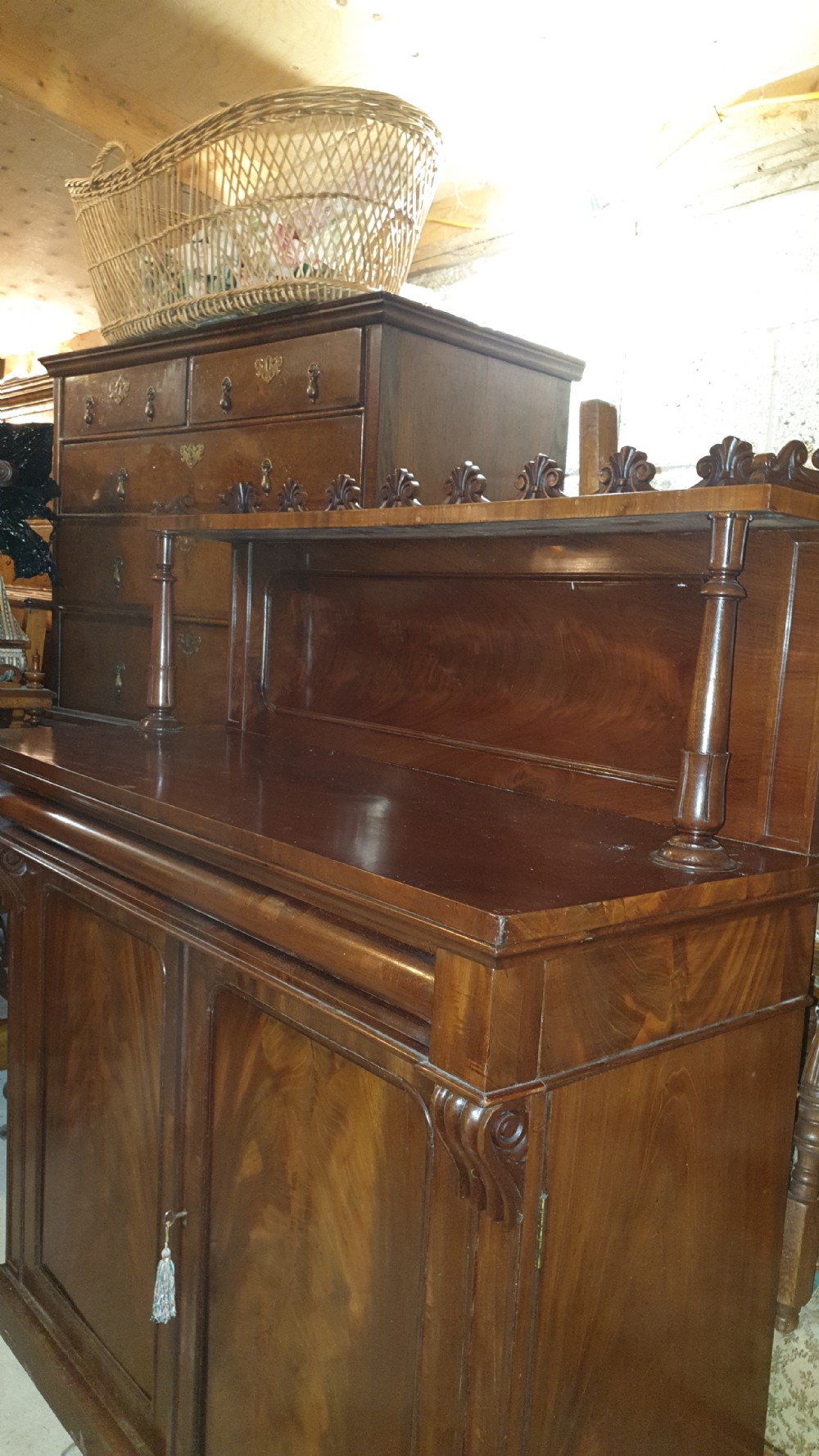 Regency mahogany 2 door side cabinet.  View II