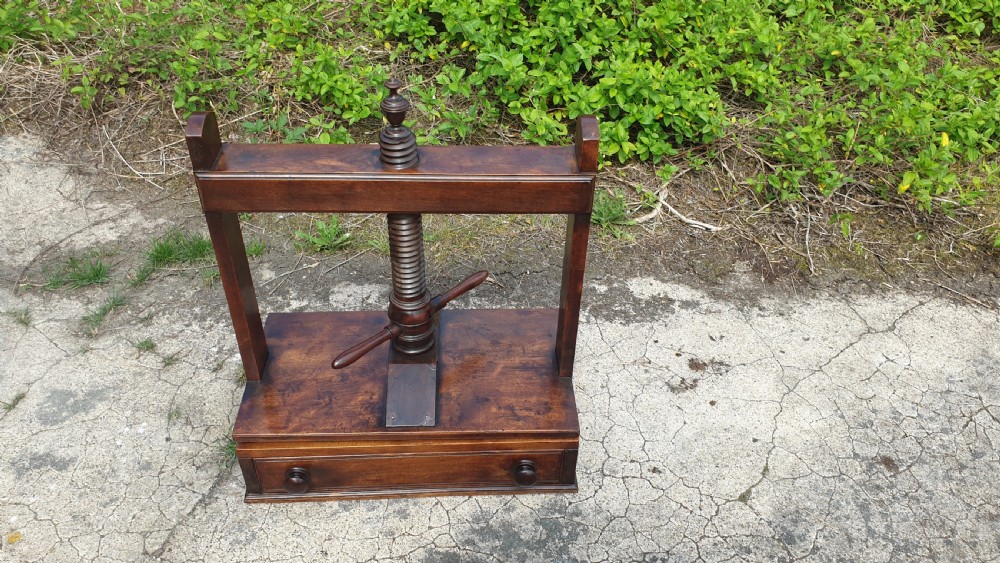 Early Victorian table top book press 