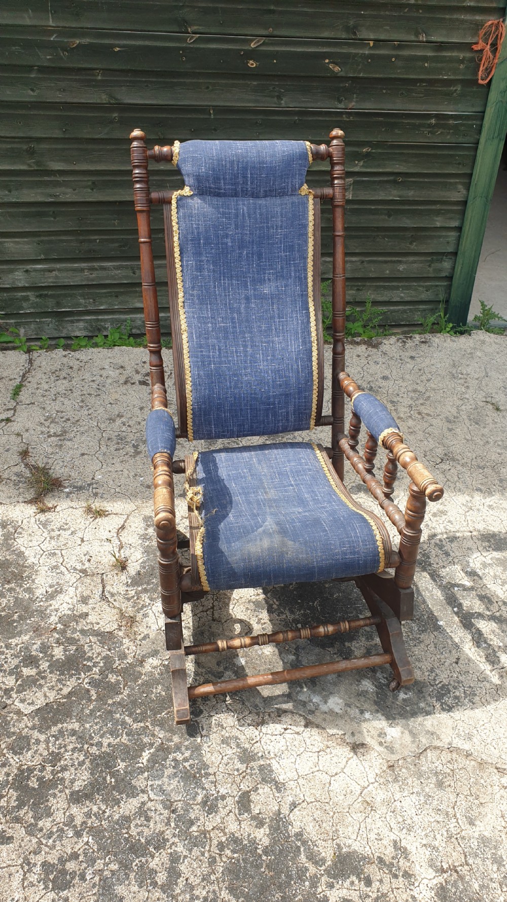 Late Victorian American rocking chair.  View II
