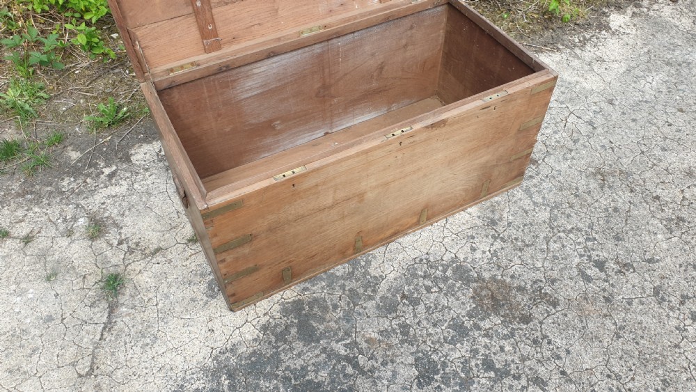 Anglo Indian brass bound chest View V