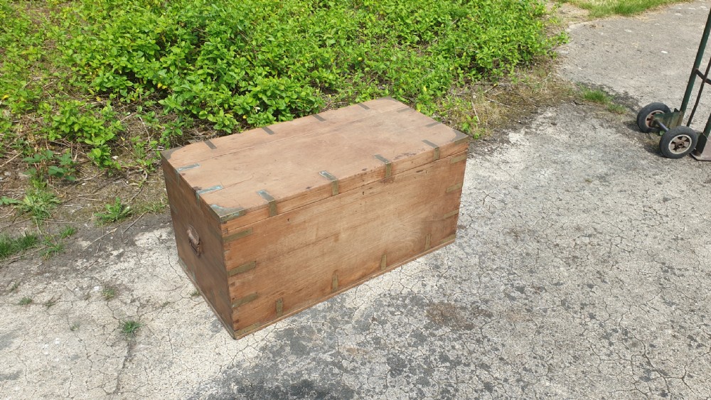 Anglo Indian brass bound chest View VI