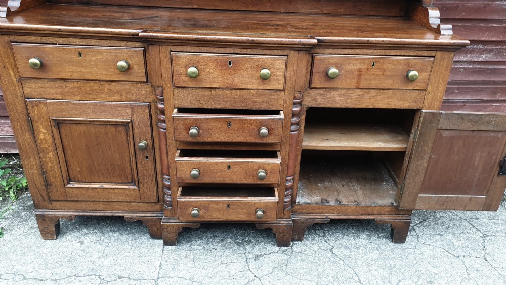 Early Victorian Welsh oak dresser.  View II