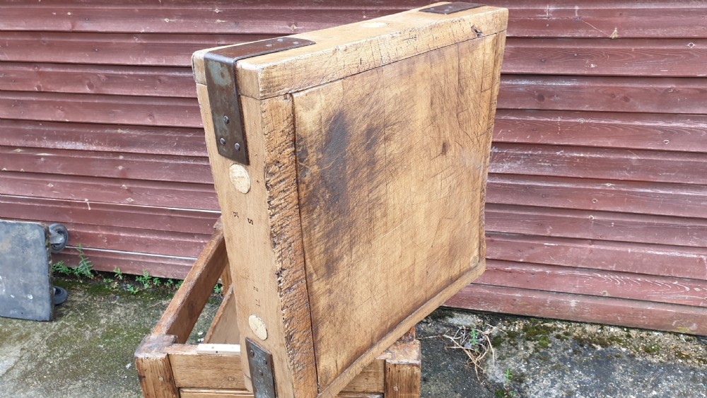 Early 20th century butchers block.  View V