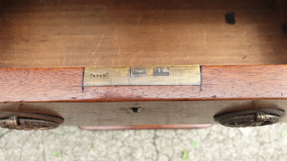 5 foot 19th century mahogany kneehole pedestal desk.  View IV