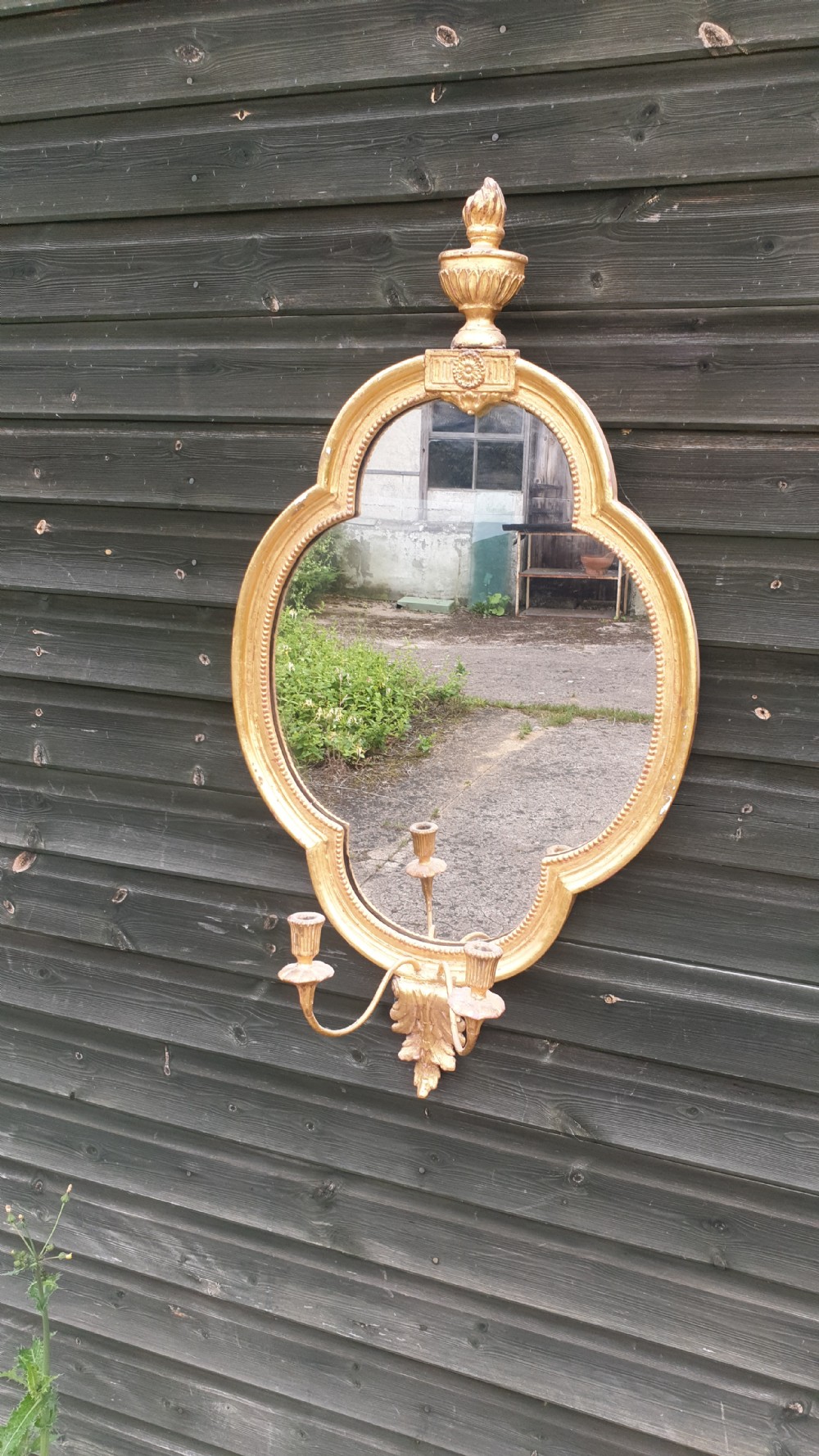 Gilt frame wall mirror  View II