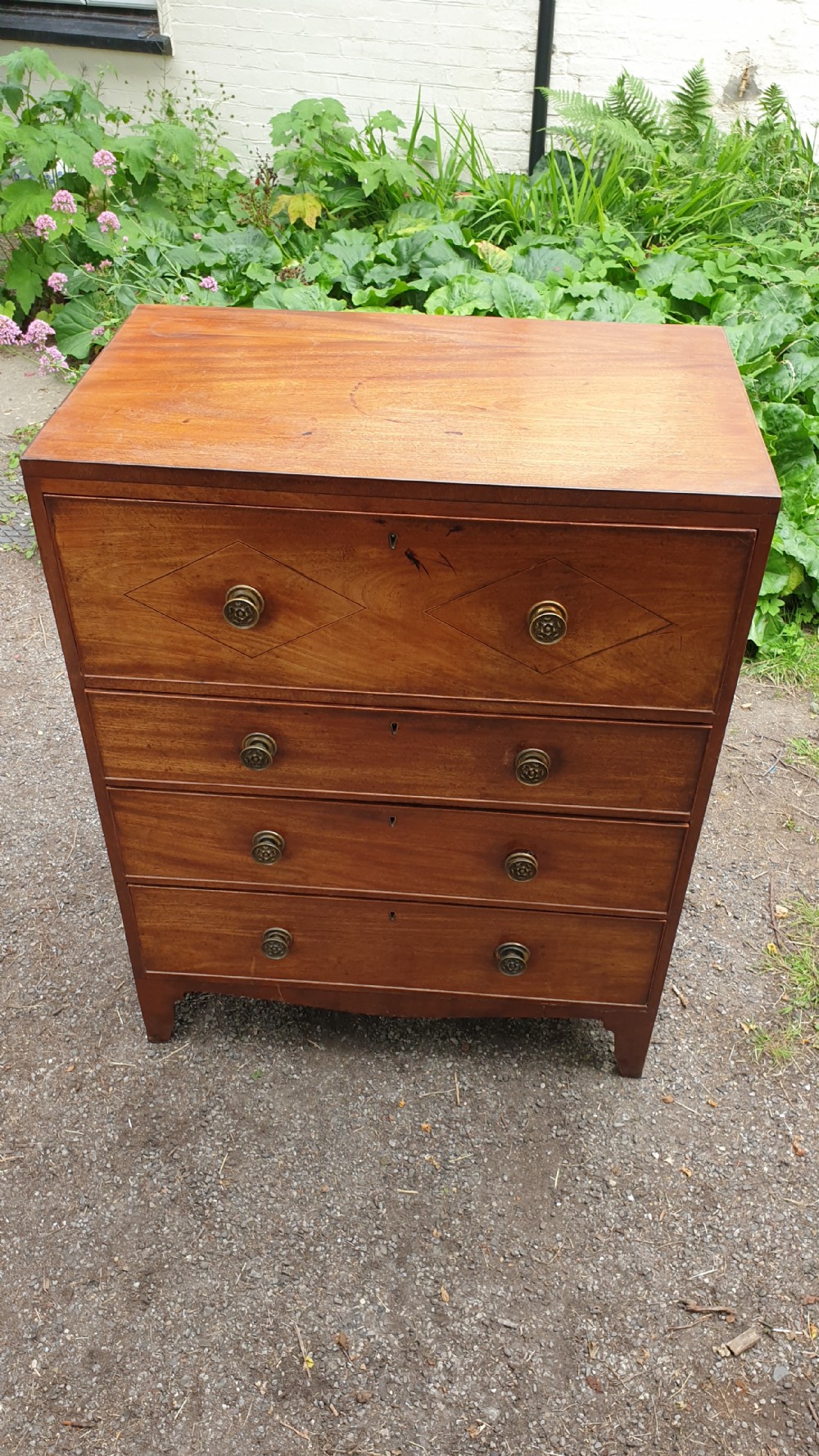 Regency mahogany secretaire chest
