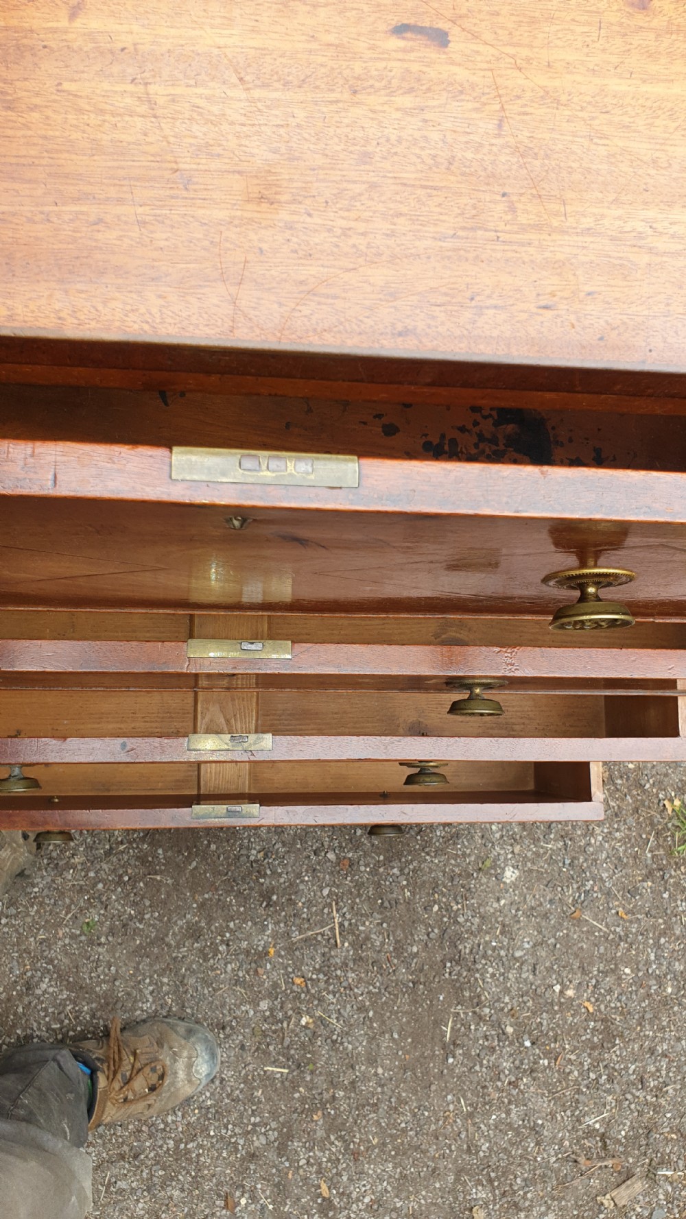 Regency mahogany secretaire chest View III