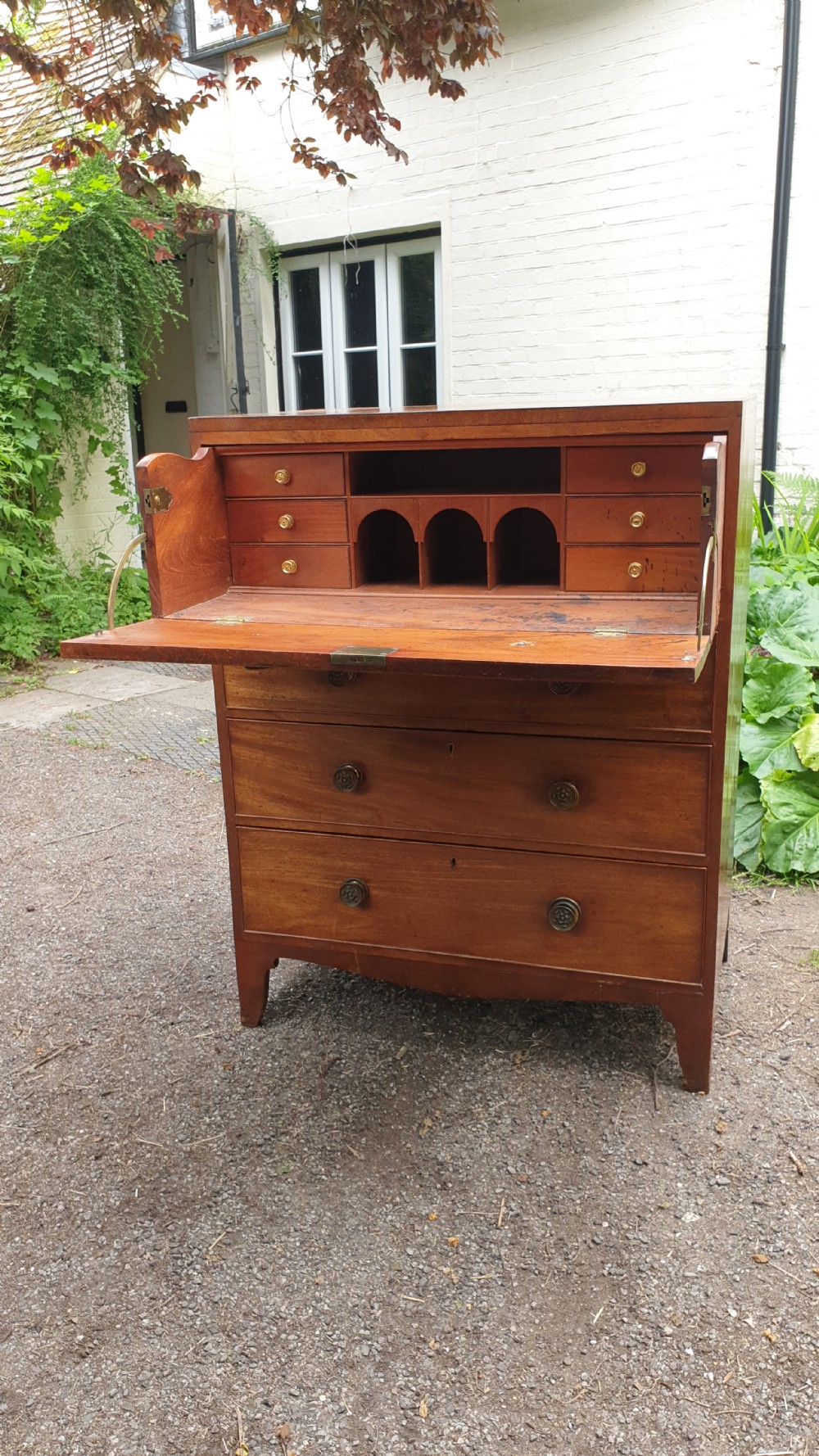 Regency mahogany secretaire chest View IV