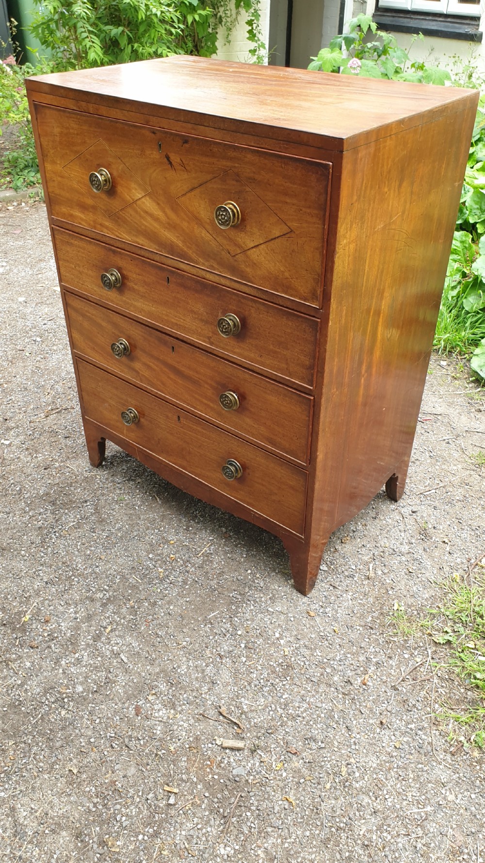 Regency mahogany secretaire chest View V