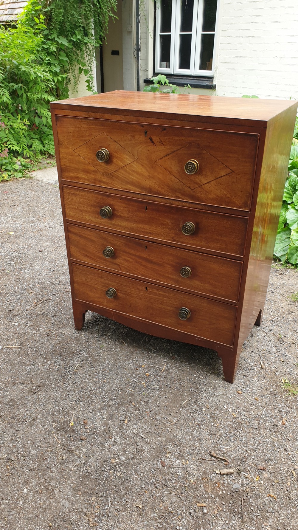 Regency mahogany secretaire chest View VI