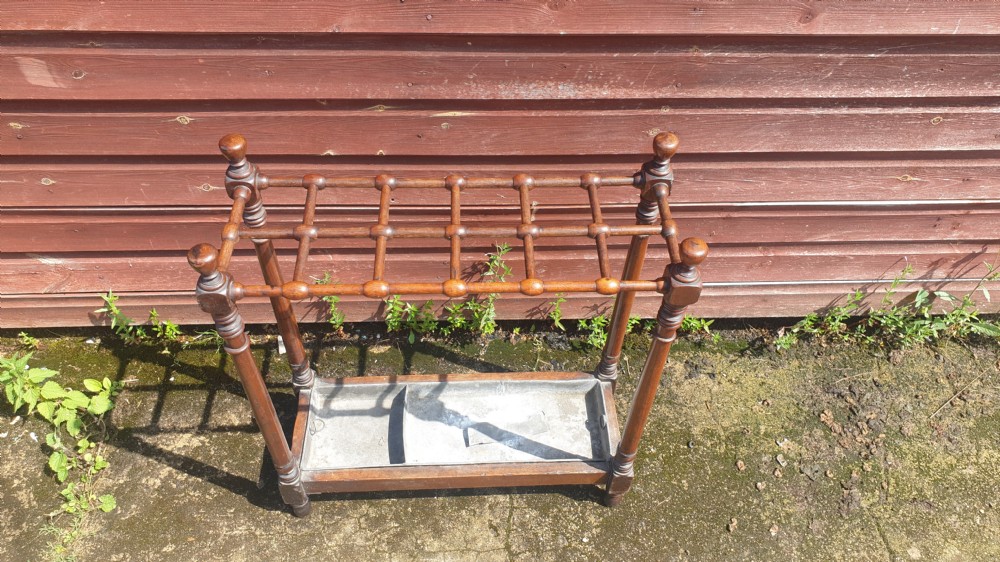 19th century mahogany stick umbrella stand.  View IV
