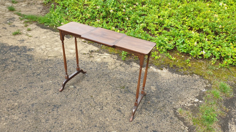 Edwardian mahogany reading table with adjustable slope.  View II